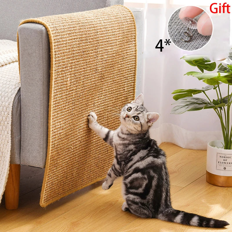 Multi-Surface Cat Scratching Mat – Durable Sisal Furniture Protector